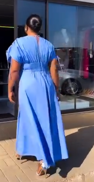 Women's blue dress