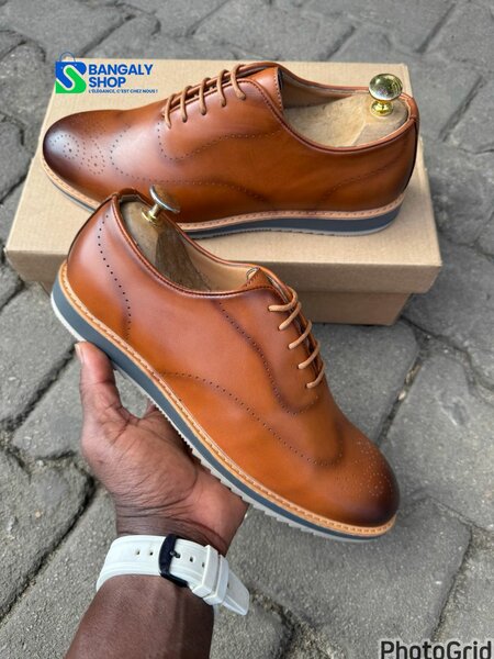 Chaussures Derby en cuir pour hommes