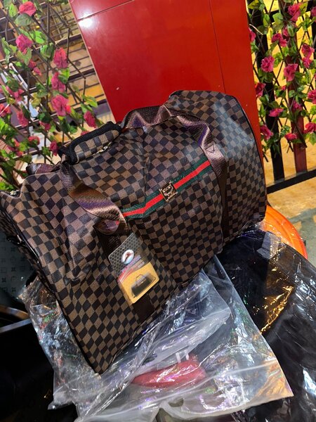 Checkered Travel Duffel Bag