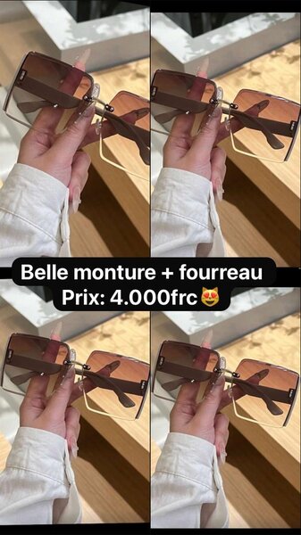 Lunettes de soleil carrées trendy