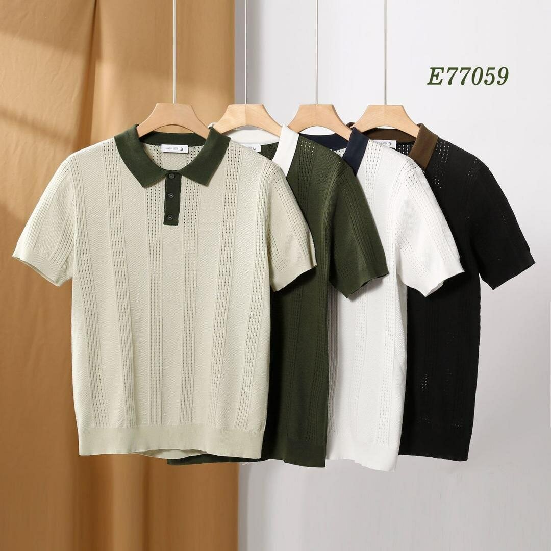 Polo en maille légère pour hommes