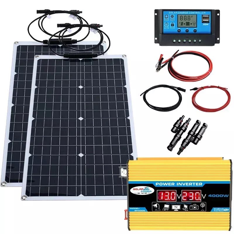 Solar panels set up