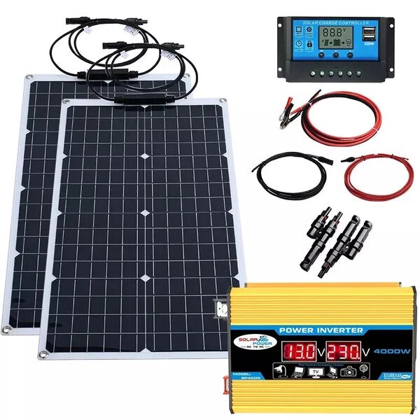 Solar panels set up