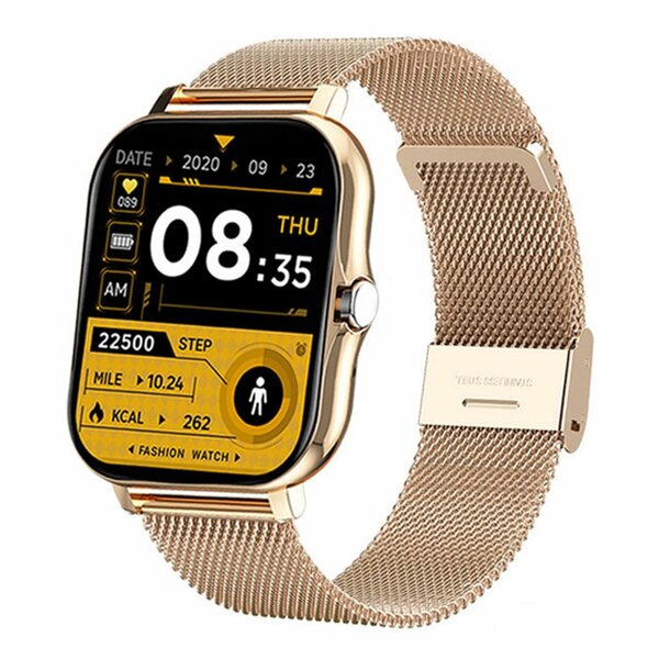 Montre Connectée Dorée Élégante