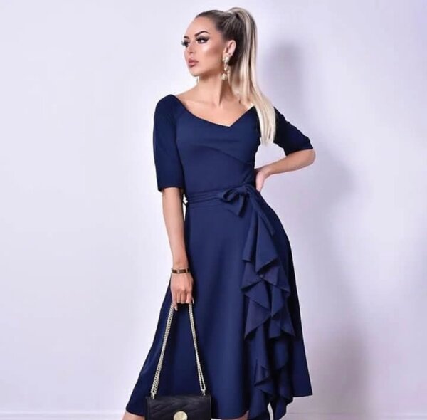 Blue black dress