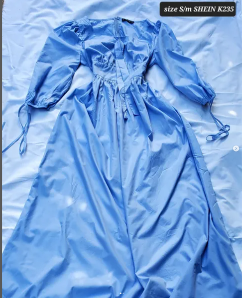 blue dress