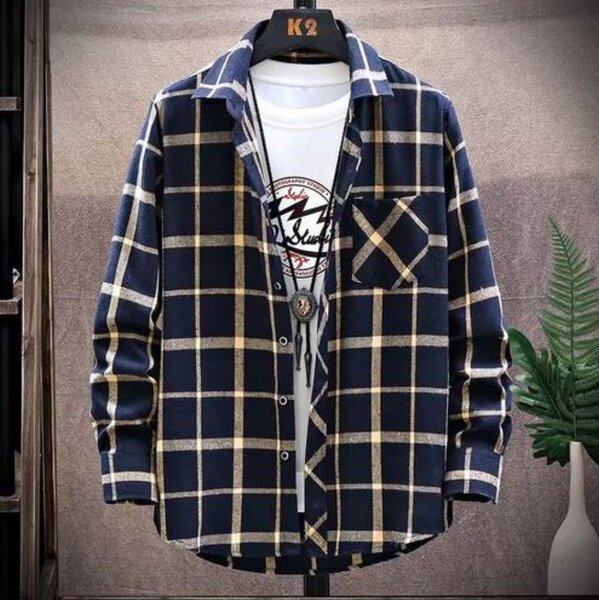 {MijaGrace} Men's Casual Flannel Checkered Shirt - Brown