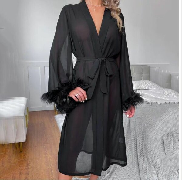 Lace robe