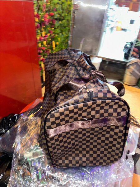 Checkered Travel Duffel Bag