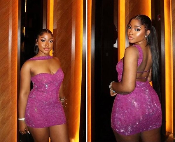 Robe décolleté glam pailletée