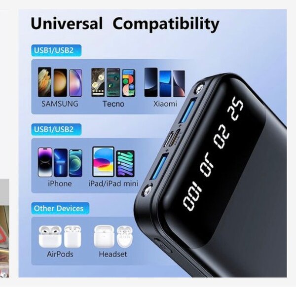 Power Bank 20000mAh rapide