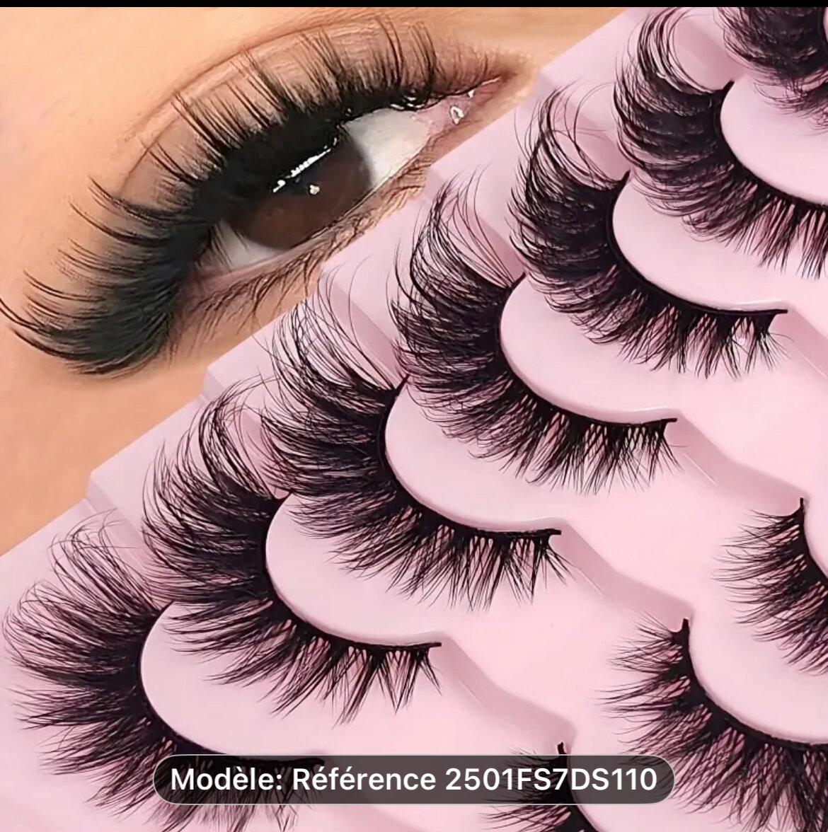 Faux cils volumineux 7D