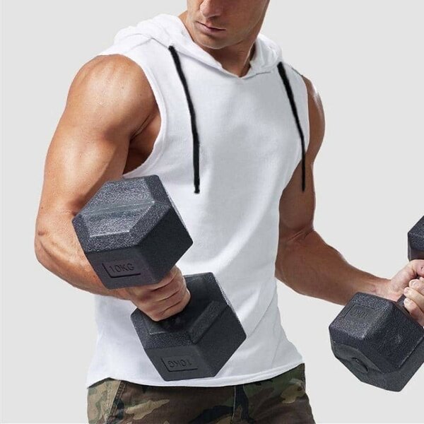 Débardeur à capuche sportif homme