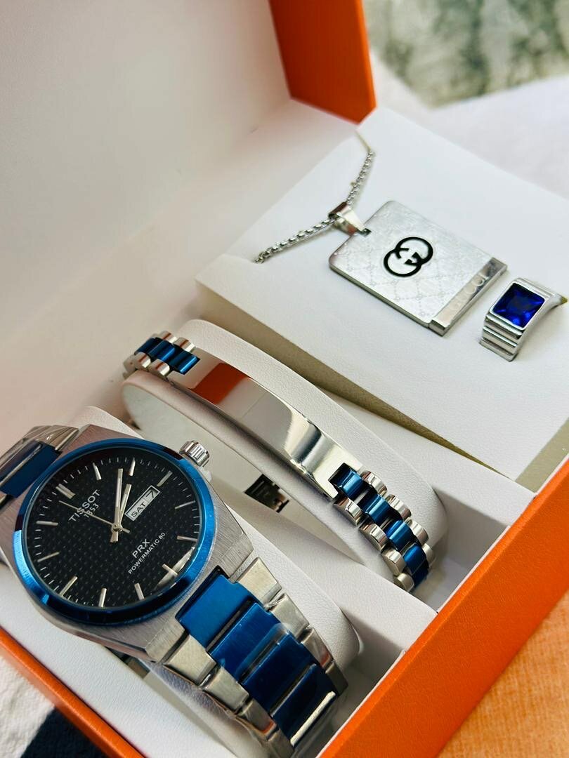 Montre bracelet chaîne plus bague
