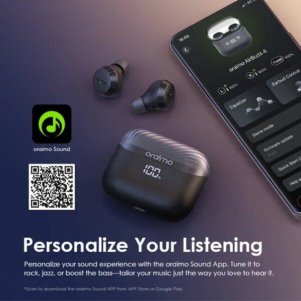 oraimo AirBuds 4 Écouteurs sans fil véritables ENC