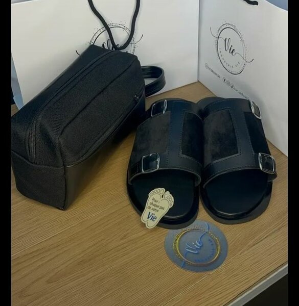 Sandales en cuir + sac