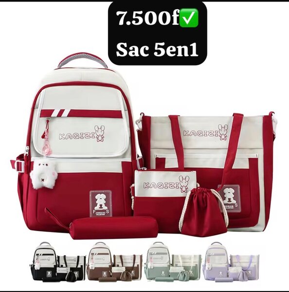 Sac à dos scolaire 5-en-1