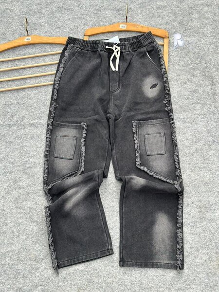 Pantalon garçon stylé jean gris