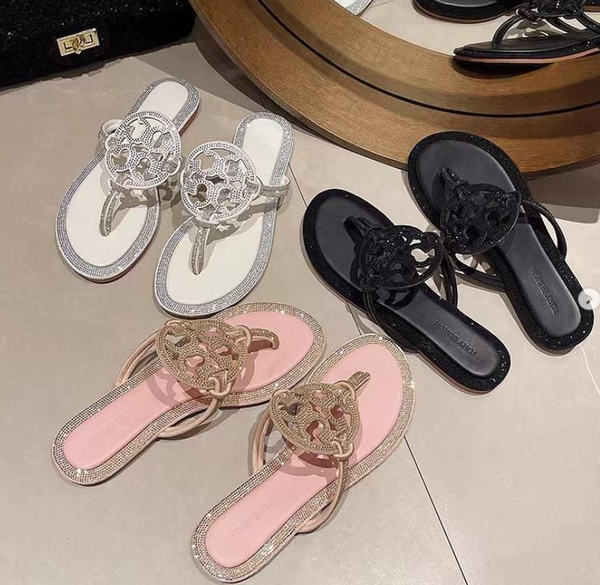 shiny sandals