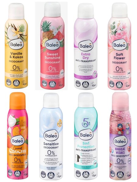 Déodorant Balea Variété de Parfums