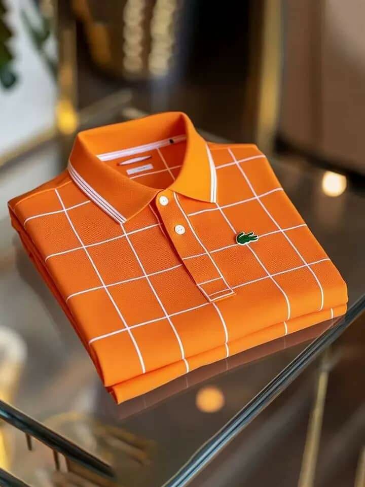 Polo homme élégant à carreaux