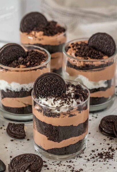 Verrines gourmandes aux biscuits