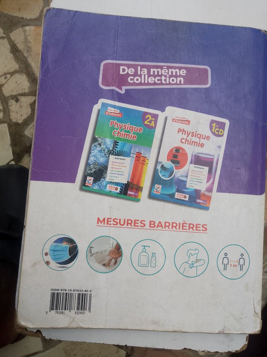 Cahier de Physique Chimie 2de