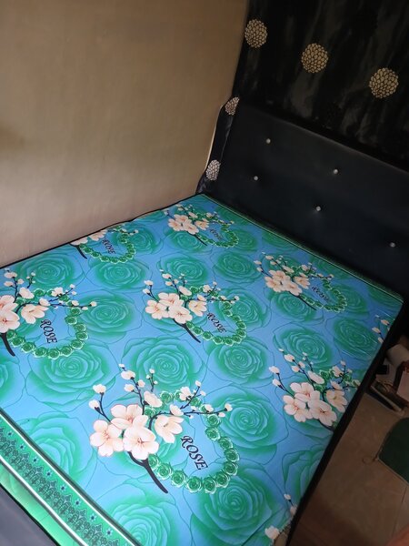 Bed frame with foam