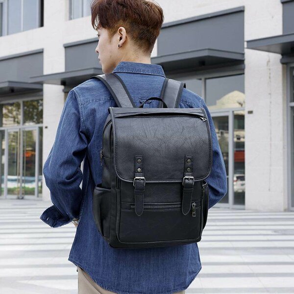 WYKDD Men's Casual Backpack Travel School Bag Large Capacity