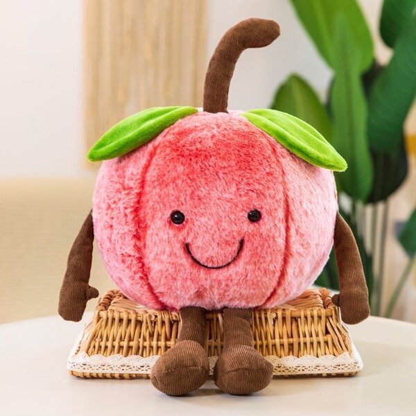 25cm Peluche pêche mignonne