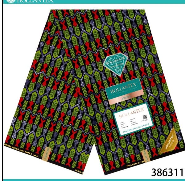 Tissu vert rouge