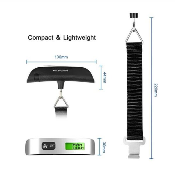 Balance électronique - Portable Jusqua 50 Kg - Gris/Noir