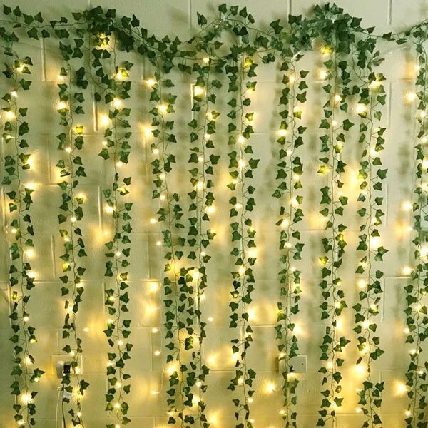 Vine leaves with light