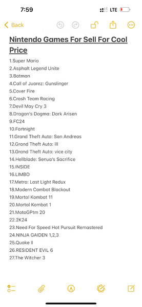 Nintendo Games