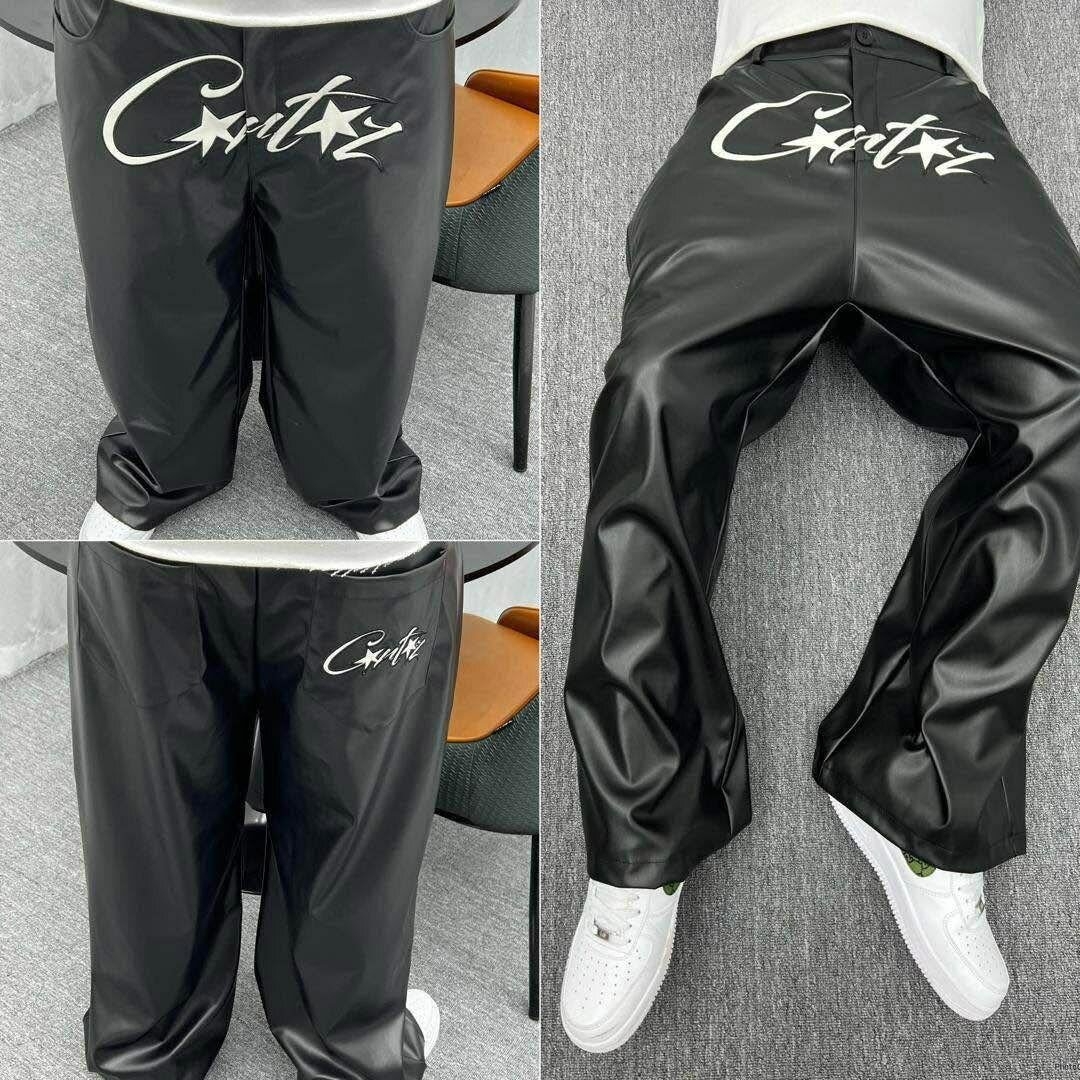 Pantalon noir en similicuir