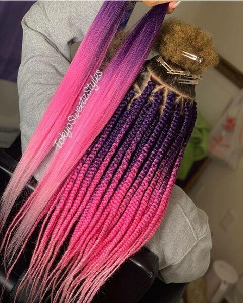 Ombre hair braids