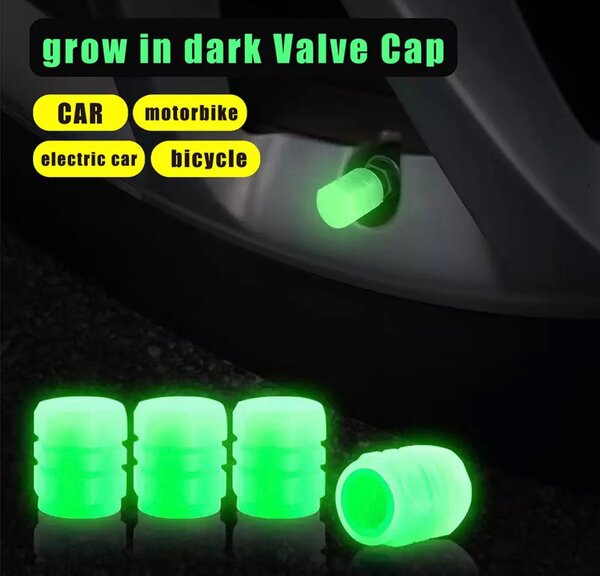 4 Bouchons de valve fluorescent