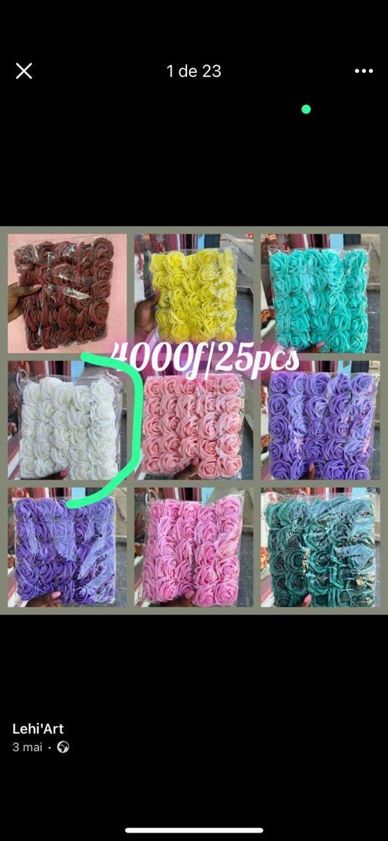 Lot de Fleurs en Tissu Multicolores