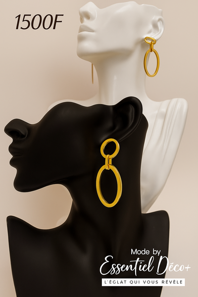 Boucles d'Oreilles Élégantes Dorées