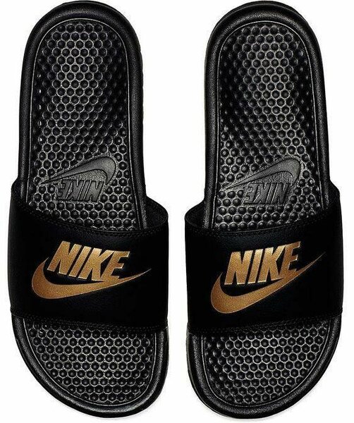 Nike benassi JDI (Gold on Black)