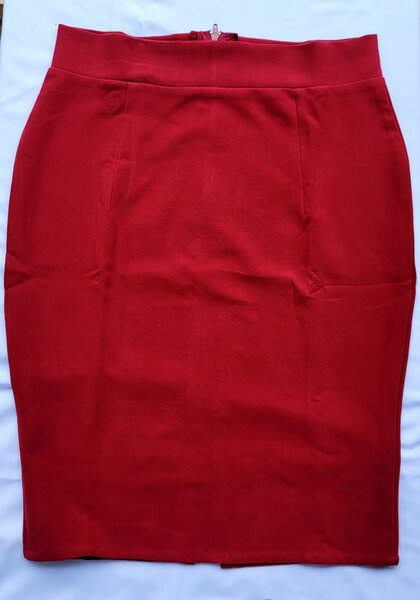 Jupe crayon rouge