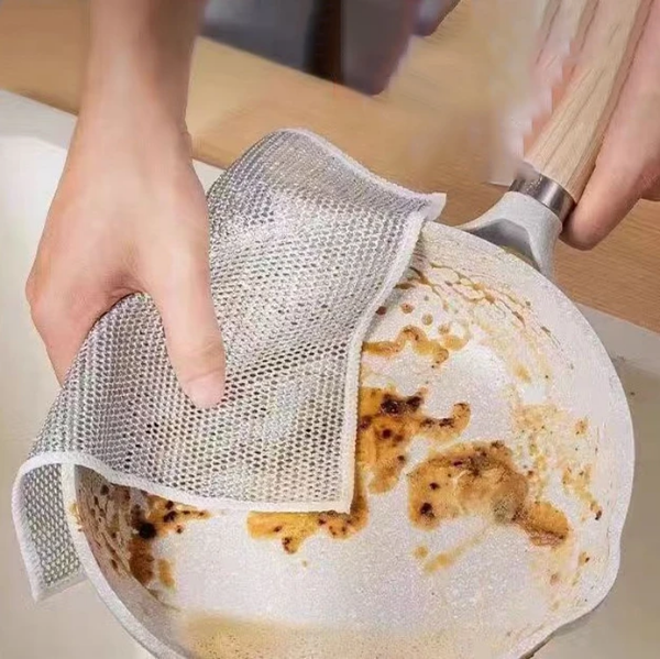 Chiffons à récurer en acier inoxydable