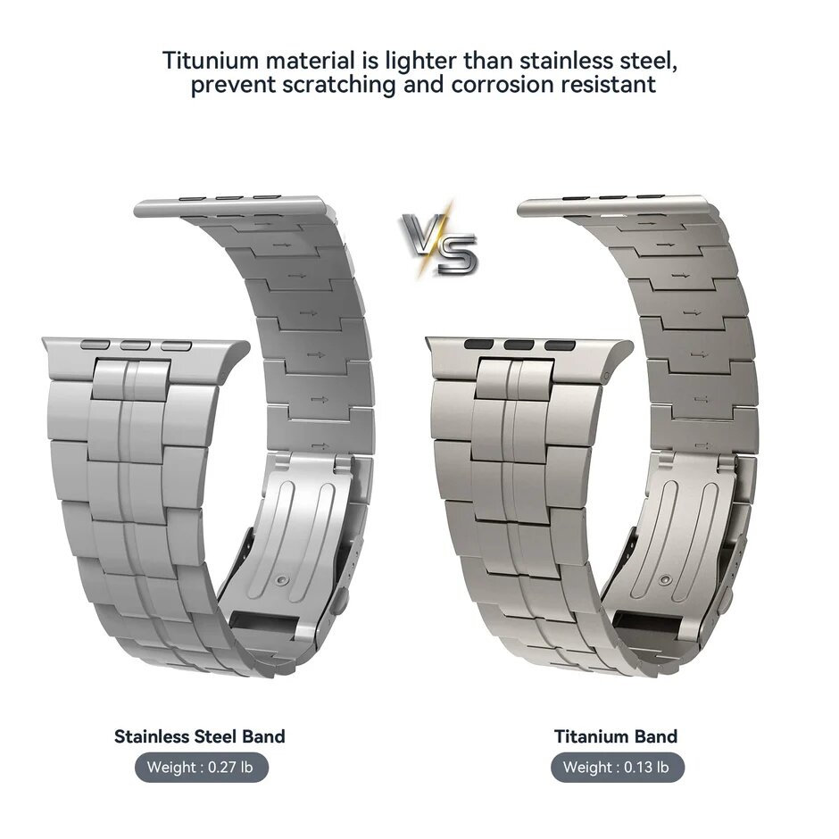 Bracelet en titane compatible avec Apple Watch Ultr