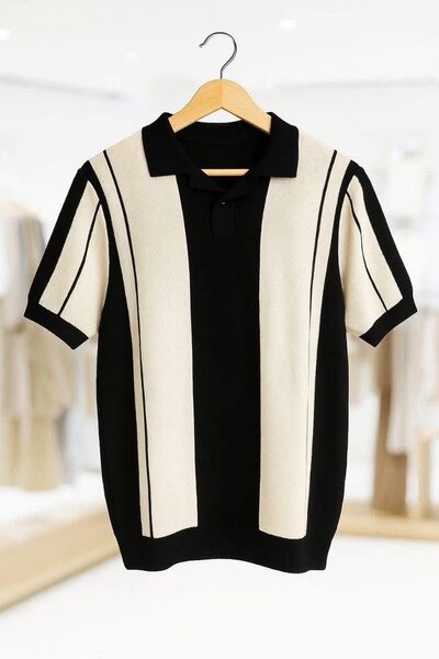 Polo élégant rayé pour homme