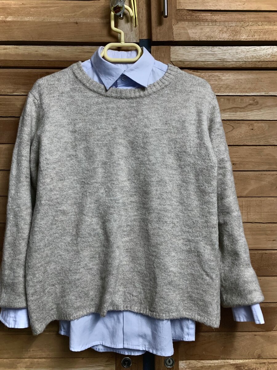 Pull en laine beige femme