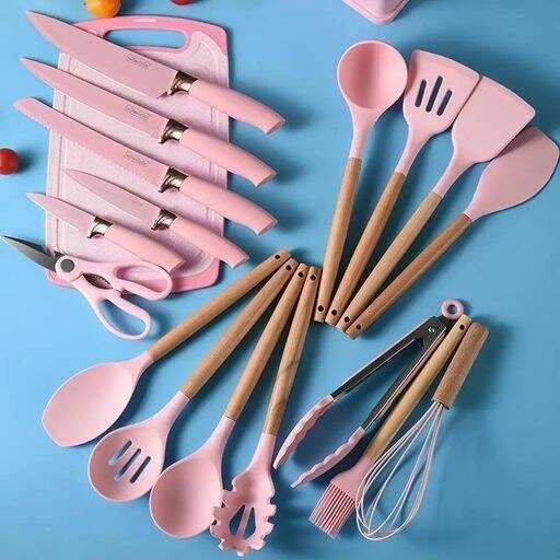 19 pc silicone ladle and knife