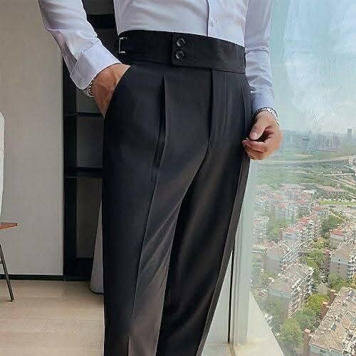 Pantalon élégant homme, taille haute