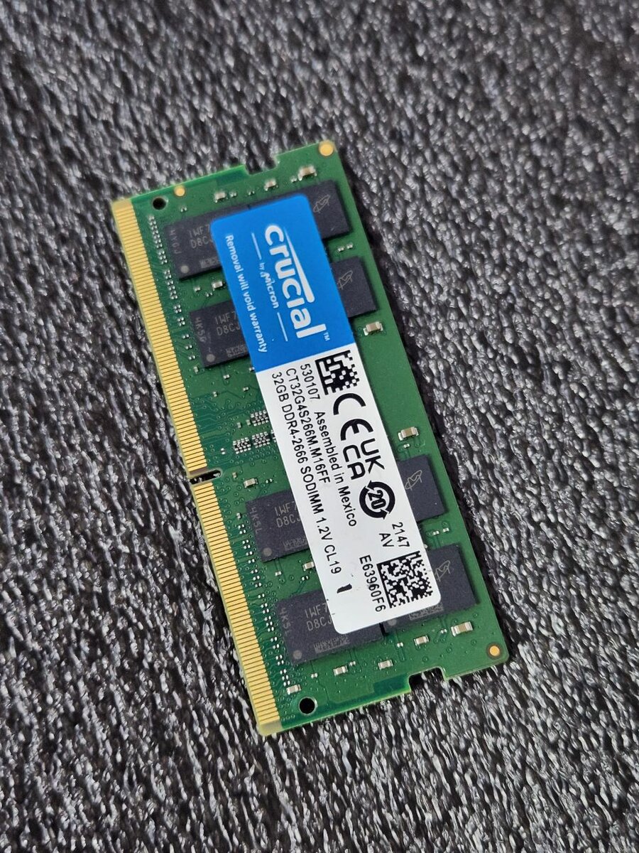 32gb DDR4 (single) 2666MHZ LAPTOP RAM