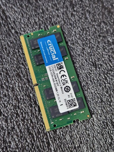 32gb DDR4 (single) 2666MHZ LAPTOP RAM