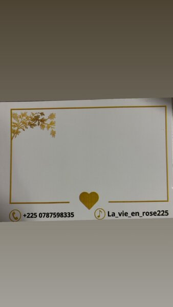 Carte de vœux "La Vie en Rose"